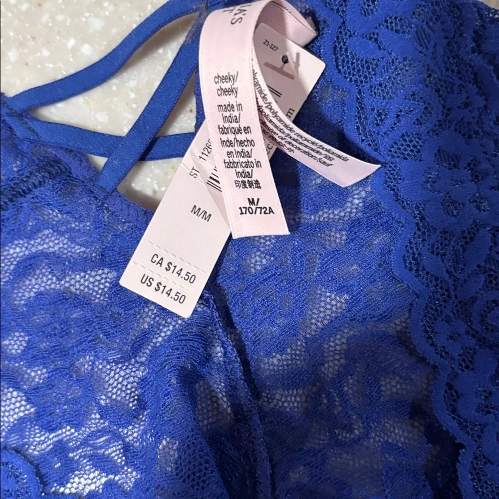 Victoria's Secret Blue Lace Boyshort Panty - Picture 2 of 4